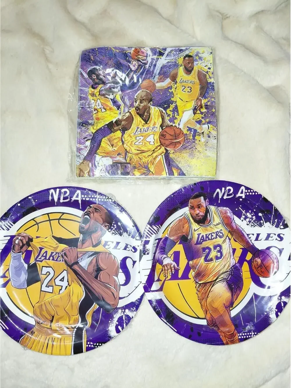 Lakers plates and napkins